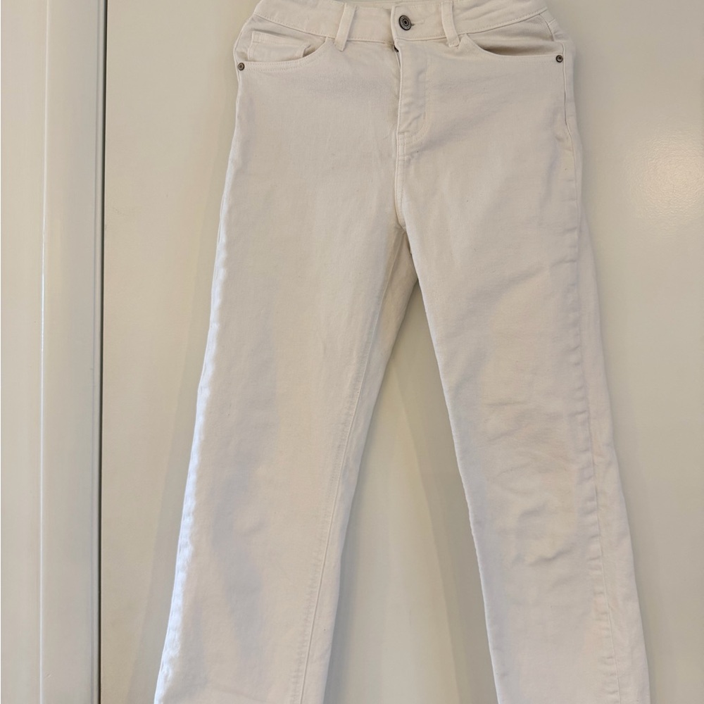 Oraije Paris White Straight-Leg Jeans | Minimal Timeless Denim